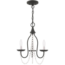 Load image into Gallery viewer, 17" Three Light Dimmable Chandelier With Shades - Black