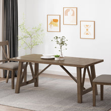 Load image into Gallery viewer, Farmhouse Style Dining Table With Wood Like Top