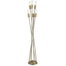 Load image into Gallery viewer, Six Light Torchiere Floor Lamp - Brass