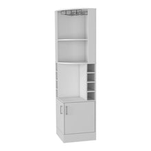 Load image into Gallery viewer, Wood Corner Bar Cabinet With Two Doors - White