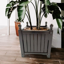 Load image into Gallery viewer, Outdoor Square Flower And Herb Pot For Garden, Porch And Patio Outside Plant And Vegetable Container, Planter - Black