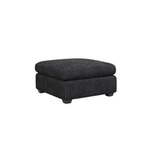 Load image into Gallery viewer, Accent Corduroy Ottoman - Black