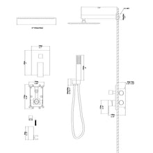 Load image into Gallery viewer, Dual Shower Head 10" Wall Mounted Square Shower System
