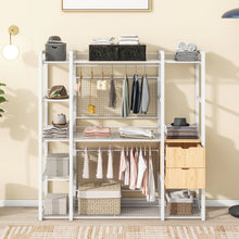Load image into Gallery viewer, Open Style Wardrobe With Hanging Rails, Shelves And Drawers
