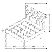 Load image into Gallery viewer, Clemence - Tufted Upholstered Bed With Rolled Back Design