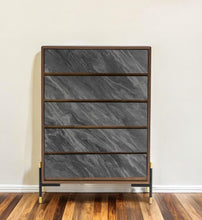 Load image into Gallery viewer, Five Drawer Chest - Walnut And Gray