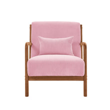 Load image into Gallery viewer, Upholstered Armchair With Back Support Pillow