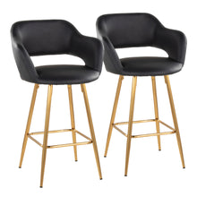Load image into Gallery viewer, Margarite - Contemporary Fixed Height Counter Stool With Footrest (Set of 2) With Square