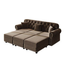 Load image into Gallery viewer, Upholstered Sofa Set With Nailhead Trim And Rolled Armrests, Includes Pillows