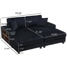 Load image into Gallery viewer, Convertible Sectional Sofa, Sleeper Oversized Living Room Lounge