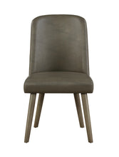 Load image into Gallery viewer, Upholstered Faux Leather Side Chairs For Dining Room (Set of 2) - Gray