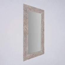 Load image into Gallery viewer, Handcarved Rectangle Mirror Accent With 3mm Glass - Antique White
