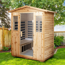 Load image into Gallery viewer, 4 Person Old Fir Far Infrared Outdoor Sauna Room - Natural