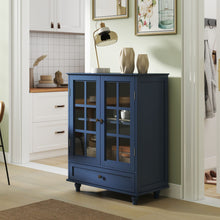 Load image into Gallery viewer, Minimalist Buffet Cabinet With Double Glass Doors And Drawer
