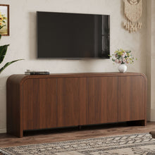 Load image into Gallery viewer, Curved Edge TV Stand With Large Cabinets