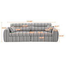 Load image into Gallery viewer, 3 Seater, Couch With Throw Pillows For Living Room