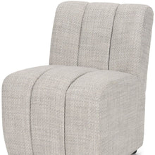 Load image into Gallery viewer, Upholstered Fabric Dining Side Chair With Wheels - Gray / Black