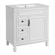 Load image into Gallery viewer, Bathroom Vanity With Sink, Cabinet With 2 Drawers And Adjustable Shelf