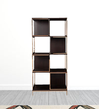 Load image into Gallery viewer, Geometric Four Tier Etagere Bookcase - Brown