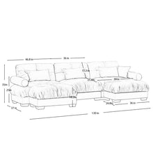 Load image into Gallery viewer, Super Comfort Oversized Modular Sectional Sofa With Movable Ottoman