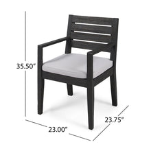 Load image into Gallery viewer, Outdoor 6 Seater Dining Set With Bench - Dark Gray / Light Gray