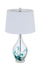 Load image into Gallery viewer, 27" Glass Table Lamp With Empire Shade - Clear White
