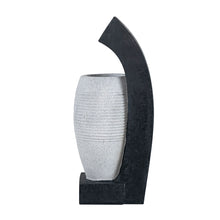 Load image into Gallery viewer, Water Fountain With Vase Design, With Light And Pump, For Indoor And Outdoor - Black / White