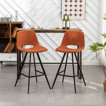 Load image into Gallery viewer, Porth - 28.25" Fabric Kitchen Counter Height Stools (Set of 2) - Orange