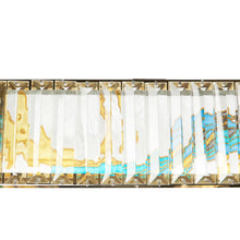 Load image into Gallery viewer, Geometric Crystal LED Chandelier - Blue / Gold / Clear
