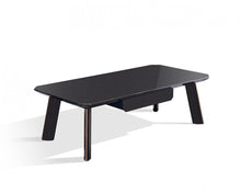 Load image into Gallery viewer, Modern Gold Coffee Table - Black And Rose