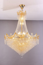 Load image into Gallery viewer, Empire Multi Light Crystal Metal Dimmable Chandelier - Clear / Gold
