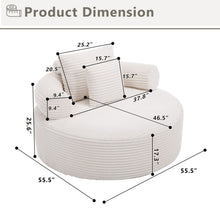 Load image into Gallery viewer, Round Sofa Bed With 3 Pillows For Living Room