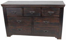 Load image into Gallery viewer, Wood Seven Drawer Triple Dresser - Brown