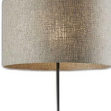 Load image into Gallery viewer, Traditional Shaped Floor Lamp With Beige Drum Shade - Black / Beige