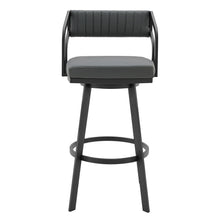 Load image into Gallery viewer, Swivel Low Back Counter Height Bar Chair - Gray / Black