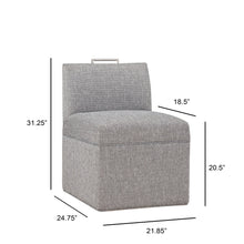 Load image into Gallery viewer, Della - Upholstered Castered Chair - Gray