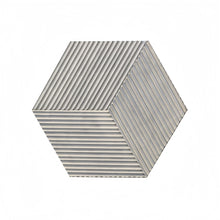 Load image into Gallery viewer, Hexagon Natural Stone Marble Tile, 3D Fluted (Set of 12)