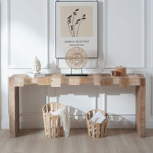 Load image into Gallery viewer, Modern Rustic Table With Sculpted Block Design