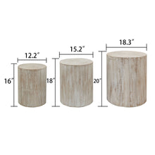 Load image into Gallery viewer, Cylinder Nesting Tables (Set of 3)
