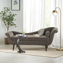Load image into Gallery viewer, Auroral - Velvet Upholstered Chaise Lounge With Scrolled Arms And Tapered Legs