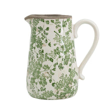 Load image into Gallery viewer, Leaf Round Jug Vase (574226) - Green / White