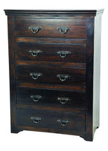 Load image into Gallery viewer, Solid Wood 5 Drawer Dresser - Brown