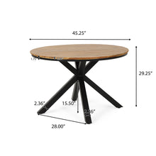 Load image into Gallery viewer, Outdoor Dining Table - Teak / Black