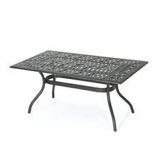 Load image into Gallery viewer, Enchantia - Outdoor Rectangular Dining Table With Weave Tabletop And Flared Legs - Copper