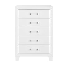 Load image into Gallery viewer, 49" Wood Five Drawer Dresser - White