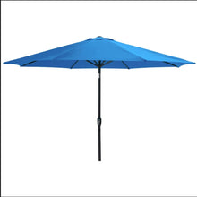 Load image into Gallery viewer, Solar LED Patio Umbrella With Crank Lift And Tilt, 8 Ribs, UV Resistant Canopy For Pool, Backyard & Patio (Without Base) - Blue