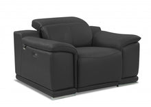 Load image into Gallery viewer, Mod Italian Leather Recliner Chair - Charcoal Gray