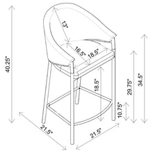 Load image into Gallery viewer, Sloped Arm Bar Stools (Set of 2) - Beige