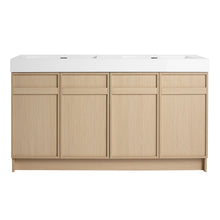 Load image into Gallery viewer, Freestanding Bathroom Vanity With Resin Sink & Soft Close Cabinet Doors