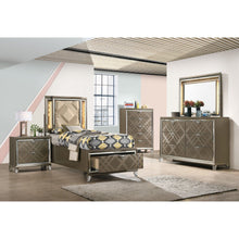 Load image into Gallery viewer, Skylar - Full Bed With LED & Storage - Dark Champagne